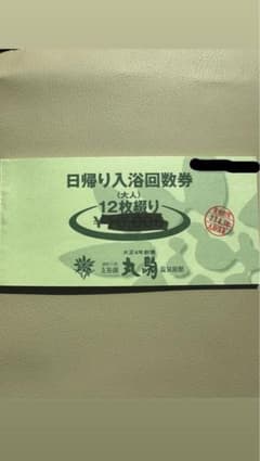 支笏湖丸駒温泉、日帰り入浴回数券１２枚 丸駒温泉 日帰り入浴 回数券 大人 12枚綴り 北海道 千歳 札幌 支笏湖