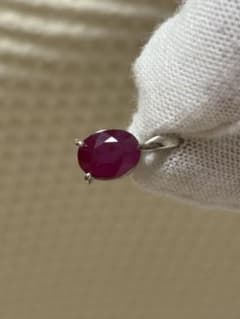 【大粒 1.23ct】天然ルビー プラチナ ペンダントトップ Pt900 希少のサムネイル
