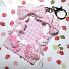 キーホルダー付トレカケース　量産型 平成女児　ピンク　キャンディー　ホイップのサムネイル