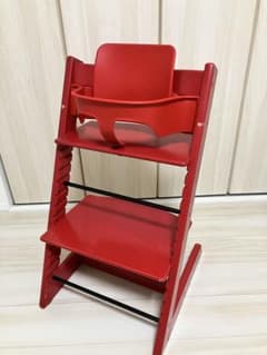 STOKKE ストッケ トリップトラップ 赤 ベビーセット付 S/N3 レッド STOKKE ストッケ トリップトラップ 赤 ベビーセットS/N3 レッド - メルカリ