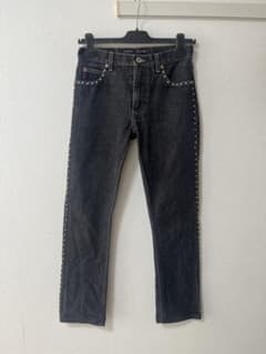 USA製 GUESS JEANS スタッズデニム ブラック ジーンズ ウィメンズ - 4