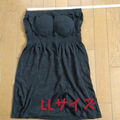 ブラ トップ ブラワンピース キャミソール 下着 LL 黒  カップ有りのサムネイル
