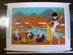 Shag シャグ シルクスクリーン　Riviera Retreat　サイン入り Shag シャグ シルクスクリーン Riviera Retreat サイン入り - メルカリ