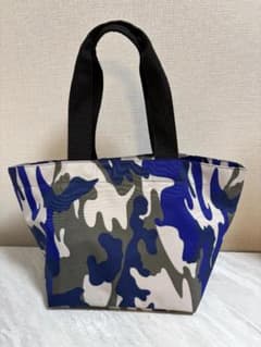 美品】エルベシャプリエ 1028F 舟型ショルダー ML カモフラ ブルー