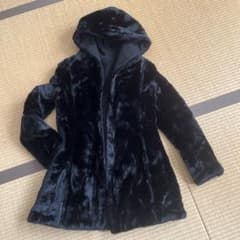 リバーシブル　フードボアコートのサムネイル