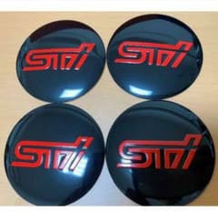 SUBARU STI ロゴ ホイール センターキャップ ステッカー 56mmのサムネイル