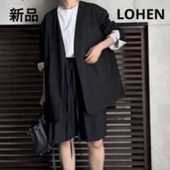 新品タグ付【LOHEN】V COLLAR LIGHT JACKET BLACK - メルカリ