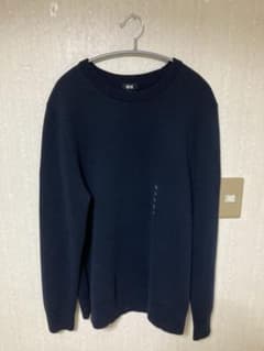 m*i様 UNIQLO ウォッシャブルストレッチミラノリブクルーネックセーターのサムネイル
