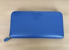 PRADA サフィアーノ 長財布 ラウンドファスナー ブルー 正規品のサムネイル