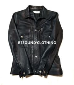 RESOUND CLOTHING　ディアスキンレザージャケット　訳ありのサムネイル