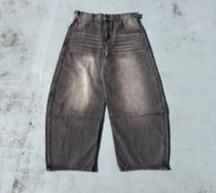 9090 King Logo Slub Denim Buggy Pantsのサムネイル