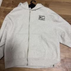 NIKE STUSSY コラボ ジップアップパーカー グレー Sのサムネイル