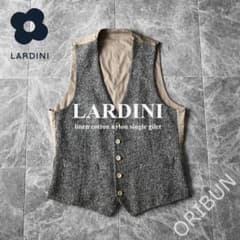 LARDINI 3者混 リネンコットンナイロン ジレ ベスト LEON 干場 LARDINI 3者混 リネンコットンナイロン ジレ ベスト LEON 干場 - メルカリ