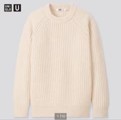 新品タグ付きUNIQLO U ライトウェイトローゲージクルーネックセーター XLのサムネイル