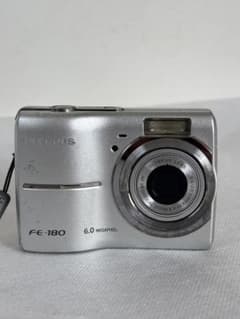 Olympus FE-180 6.0MP オールドコンデジ シルバー 単三電池 - メルカリ