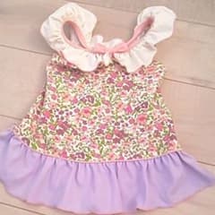 １００cm♥️花柄フリル薄紫色のサムネイル