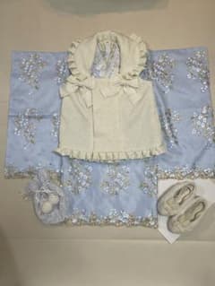❀Catherine Cottage着物ワンピース&被布セット　うさ耳スリッポン ❀Catherine Cottage着物ワンピース&被布セット うさ耳スリッポン