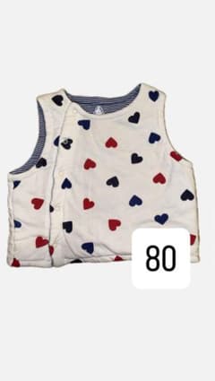 PETIT BATEAU ハート柄 ベビーベスト 80cmのサムネイル