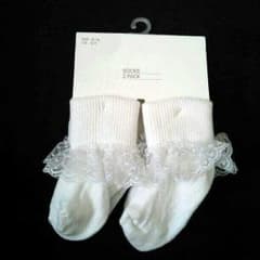 H&M  ベビーソックス♪フリル靴下  レース靴下  結婚式 お出掛け 2setのサムネイル