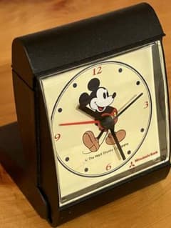 昭和レトロ 三菱銀行 ミッキーマウス 折りたたみ目覚まし時計 - メルカリ