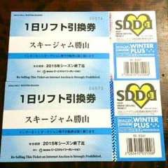 yyzg様専用スキージャム勝山 1日リフト券 2枚のサムネイル
