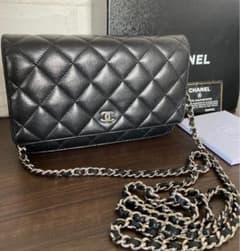 【正規品】CHANEL シャネル マトラッセ チェーンウォレット 黒のサムネイル