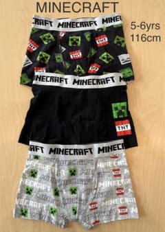 Minecraftマインクラフト ボクサーパンツ ブリーフ116cm☆3枚セットのサムネイル