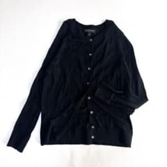 【美品】バナナリパブリック カーディガン オーガニックコットン 薄手ブラック S