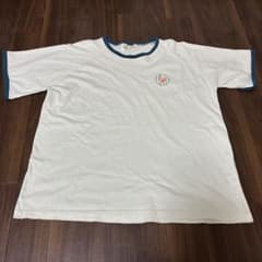 ワンポイントモノグラム刺繍リンガーTシャツのサムネイル