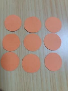 色画用紙 オレンジ 丸型のサムネイル