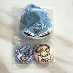 ポンポネット 刺繍缶バッジ ミニエナメルバッグマスコット　3点セットのサムネイル