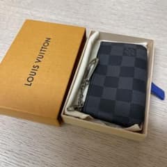 格安　新品　ルイヴィトン　ダミエ　グラフィット　ポシェットクレ　コインケース　黒のサムネイル