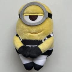 미니언 멜 봉제인형 죄수복 주름 마스코트