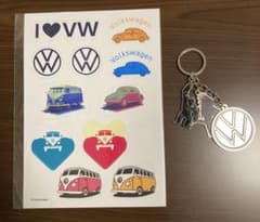 [신품 미사용] Volkswagen 스티커 세트 & 열쇠 고리