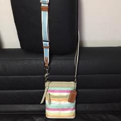COACH コーチ ショルダーバッグ マルチカラー ボーダーのサムネイル