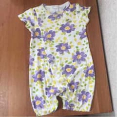 半袖ロンパース  花柄  綿100パーセント  美品  HAKKAのサムネイル