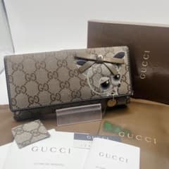 希少✨付属品つき✨GUCCI グッチョリ チワワ GGキャンバス 長財布 