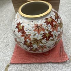 京都製 陶器 花瓶 桜と紅葉　清水焼　伝統工芸士 斎藤雲楽作 京都製 陶器 花瓶 桜と紅葉 清水焼 伝統工芸士 斎藤雲楽作 - メルカリ