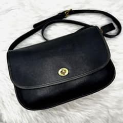 【極美品】アメリカ製オールドコーチcoach シティバッグ　ショルダーバッグ黒のサムネイル
