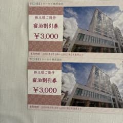 トーセイ株式会社 株主様ご優待 宿泊割引券 3000円分 2枚セットのサムネイル