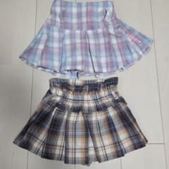 ANAP KIDS チェック柄スカート 2枚セット 110cmのサムネイル