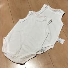 ユニクロ　コットンメッシュ　ノースリーブ　肌着　80　2枚セットのサムネイル