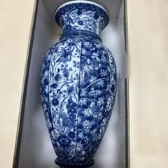 染付更紗花瓶 龍峰堂 - メルカリ