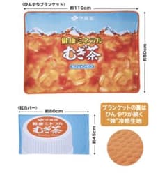 健康ミネラル麦茶【ひんやりブランケット＆枕カバー】SET...☆のサムネイル