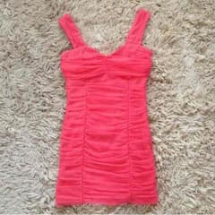 新品♡ピンクシャーリングミニドレスのサムネイル