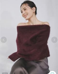 anuans/ラクーンフォックスオフショルニットプルオーバー（BURGUNDY）のサムネイル