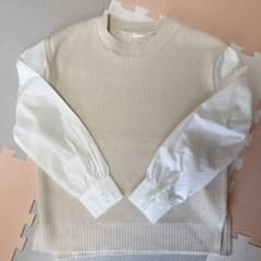 GU ジーユー シャツコンビネーションセーター 長袖のサムネイル