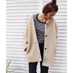【ANNCO様専用】via j (ヴィアジェイ) ボアハーフコートのサムネイル