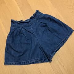 gu キュロット デニムショートパンツ スカート　キッズ　ユニクロのサムネイル