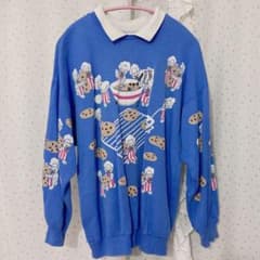 ♡spumoni クッキーくまさんスウェット レトロファンシー古着